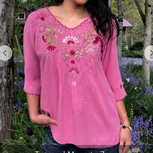 NWT Mexican Embroidered Blouse